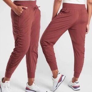 ATHLETA Attitude Lined Jogger Pants 486216 in Maple Red 4